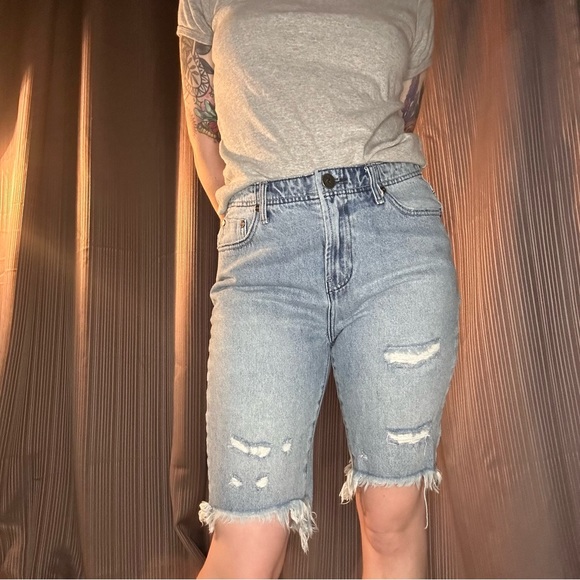 free people One Teaspoon cut off trucker shorts size 28 - Picture 14 of 14